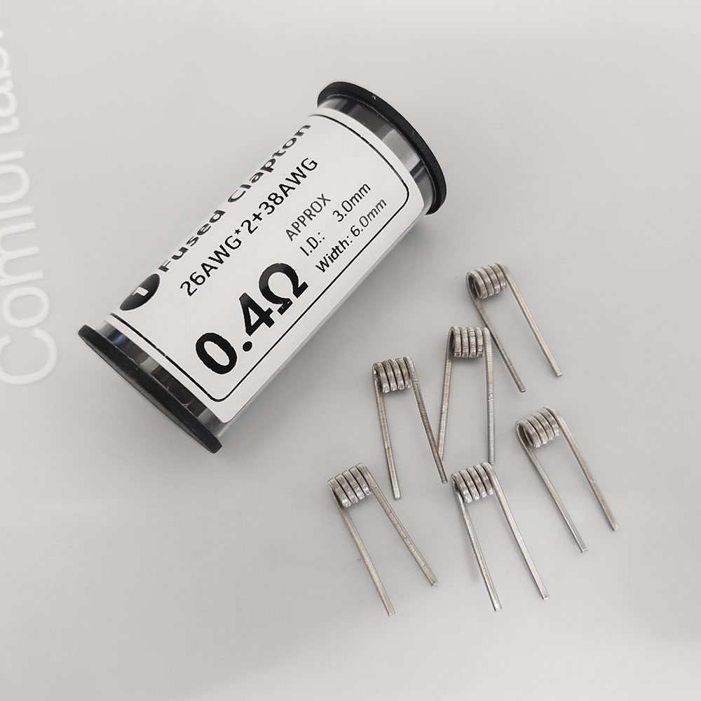 Tools Vape - 6 adet Ni80 26x2+38AWG ID3.0 0.4ohm