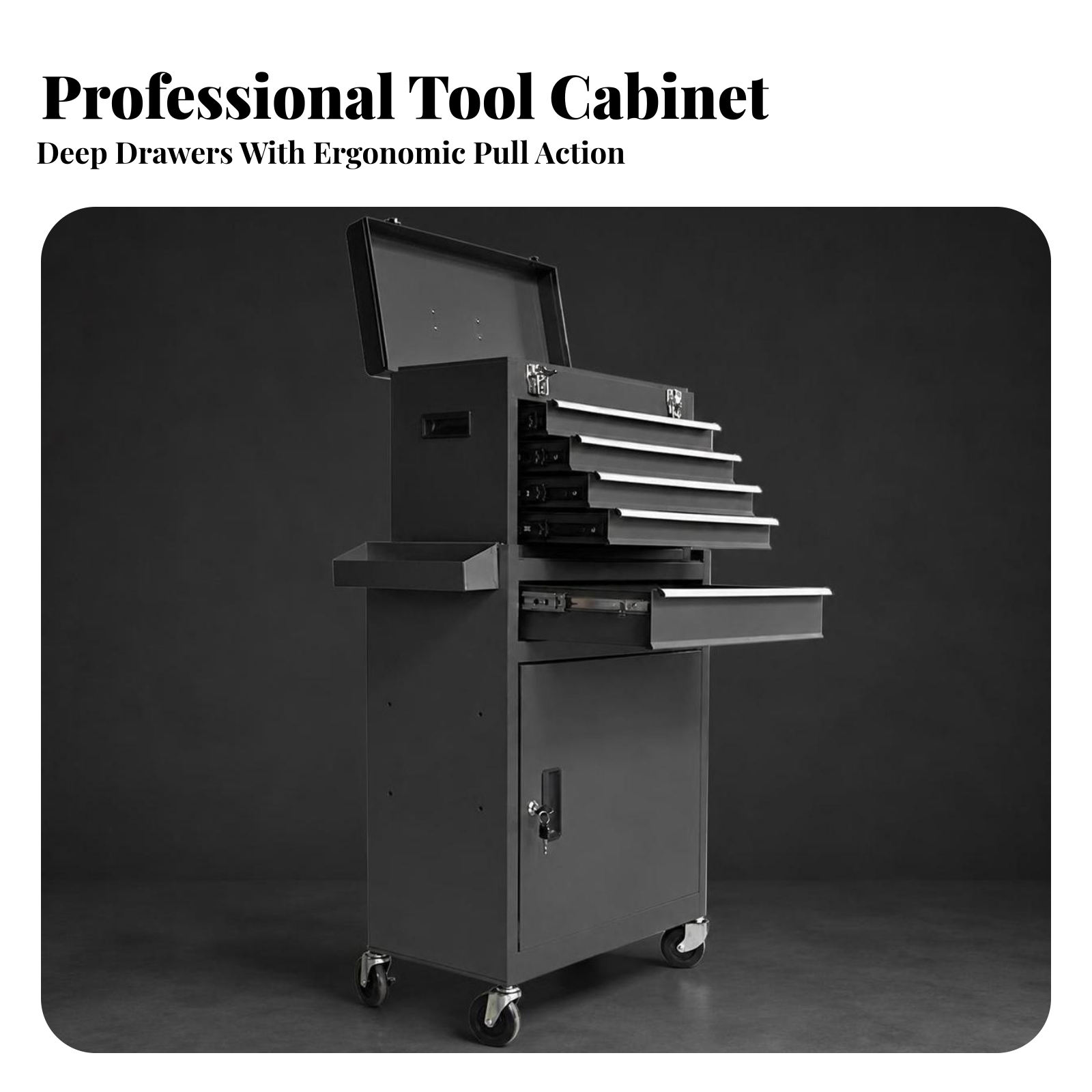 Workshop Tools Trolley - Tekerlekli, Anahtarlı Kilitlenebilir Alet Arabası, Çekmeceli