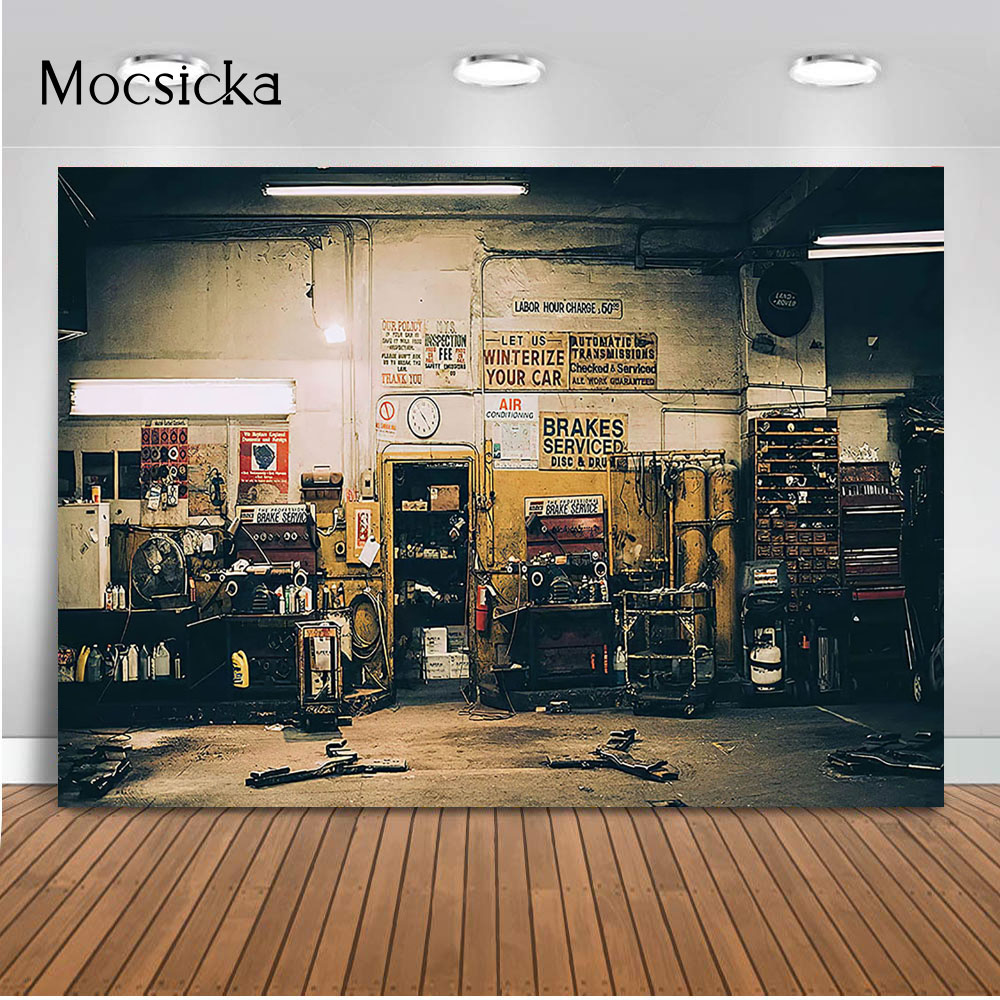 Retro Araba Tamirleri Arka Pla - Workshop Tools Background incelemesi ve fiyatı