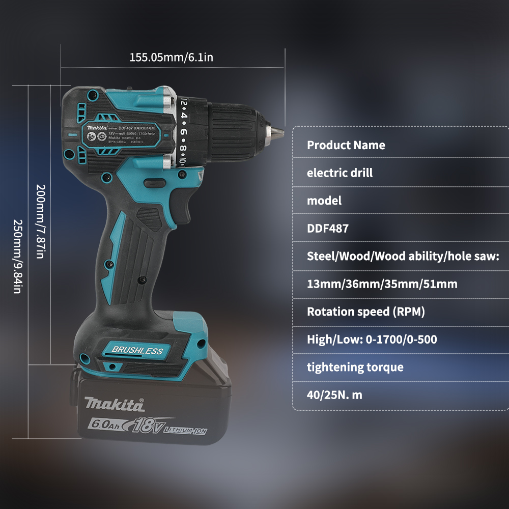 18V Fırçasız Akülü Matkap 410W - Power Tools For Workshop incelemesi ve fiyatı