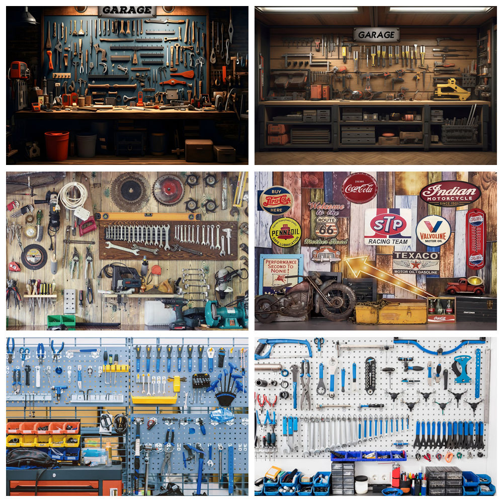 Vintage Garaj Zemin Araba Tami - Workshop Tools Background incelemesi ve fiyatı