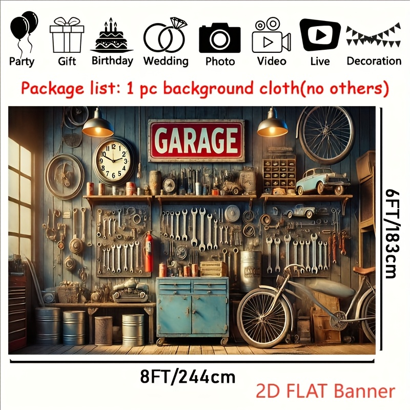 Endüstriyel Garaj Arka Plan Af - Workshop Tools Background incelemesi ve fiyatı